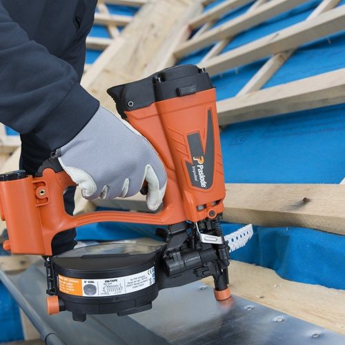 Make light work of metal roof fixing with the Paslode IM45 cordless coil nailer